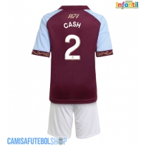 Camisa de time de futebol Aston Villa Matty Cash #2 Replicas 1º Equipamento Infantil 2025-26 Manga Curta (+ Calças curtas)